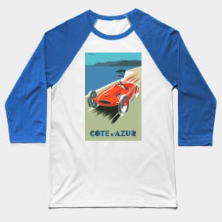 Cote d'Azur - Vintage Travel Poster Baseball T-Shirt